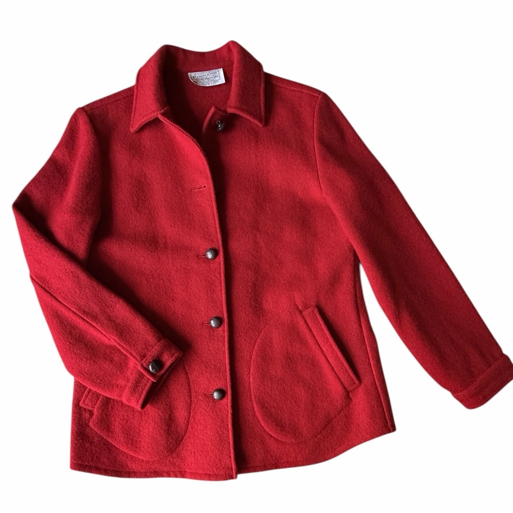Pendleton Red Wool Shacket Button Front Shirt Jac… - image 3